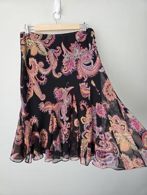 Lauren Ralph Lauren Boho Paisley Print Flowy Skirt